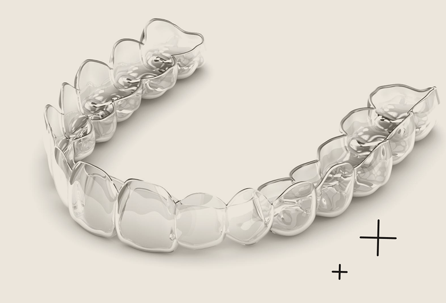 A single arch clear aligner tray from Sprotbrough Dental Practice